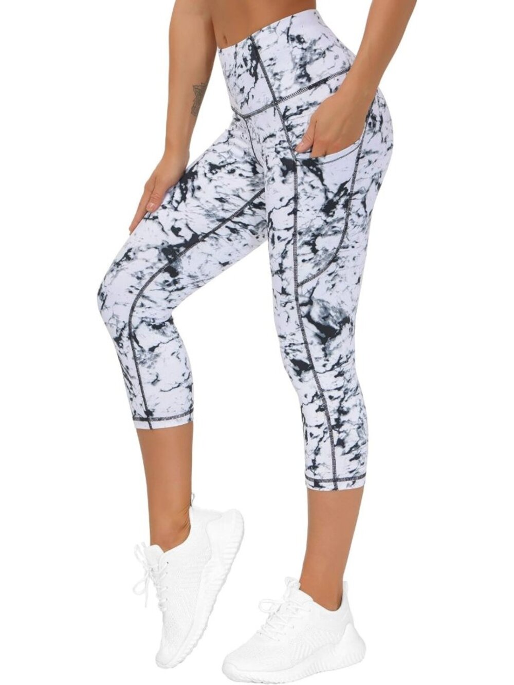 High Waist Thick Yoga Capris for Women | Workout Leggings for Gym & Fitness